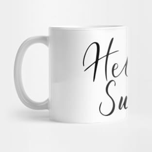 Hello Sunshine Black Mug